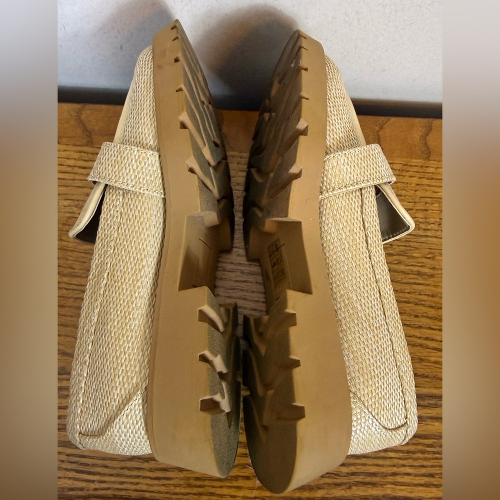 Dolce Vita Ericka Raffia Chunky Shoes Loafers Womens Size‎ 7 Tan Office Casual - Picture 9 of 9